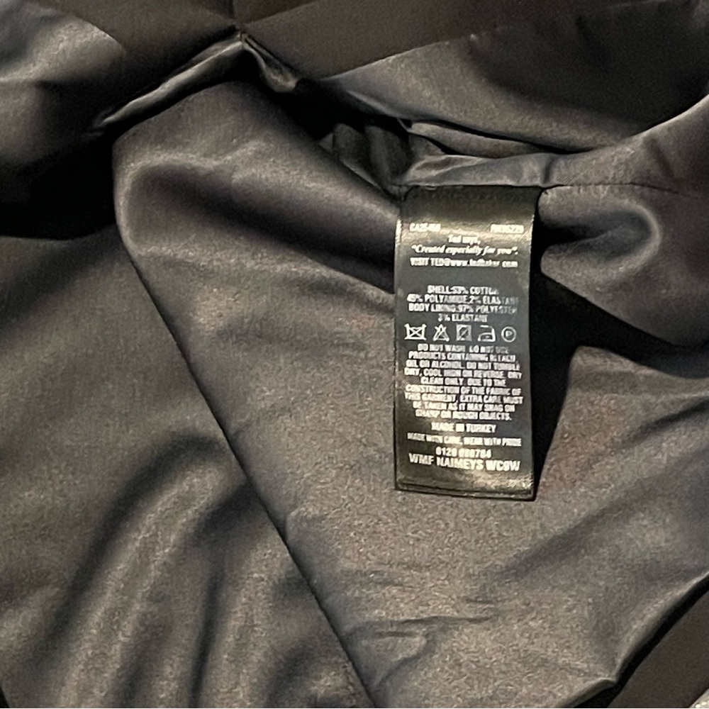 Ted Baker Women's Size 3 Pencil Skirt Black Exposed Zipper with Side Slit M - Picture 8 of 15